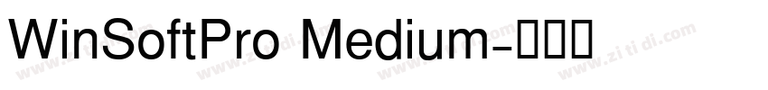 WinSoftPro Medium字体转换 WinSoftPro Medium字体转换